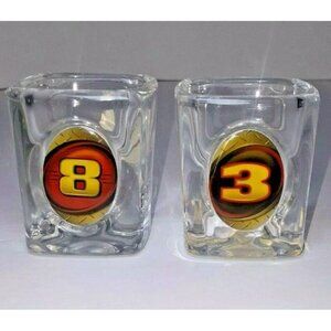 Dale Earnhardt senior #3 and Dale Earnhardt junior #8 Shot Glasses new with tags